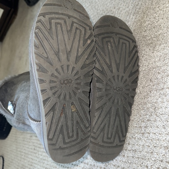 UGG Australia 3349 Women's Gray Mini Bailey Button Bling size 8 2000s - Picture 5 of 5